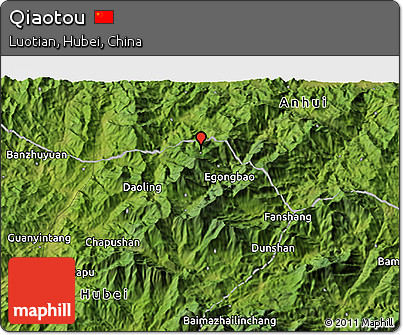 Satellite 3D Map of Qiaotou