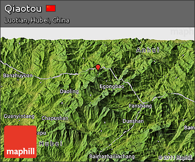 Satellite 3D Map of Qiaotou