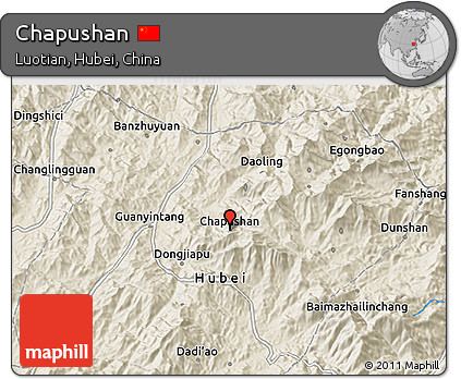Shaded Relief 3D Map of Chapushan