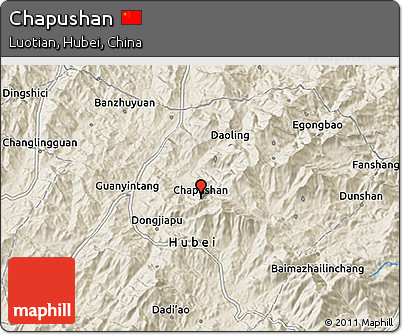 Shaded Relief 3D Map of Chapushan