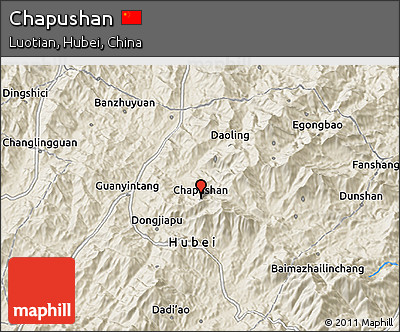 Shaded Relief 3D Map of Chapushan