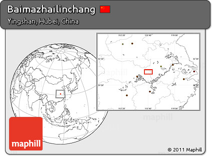 Blank Location Map of Baimazhailinchang