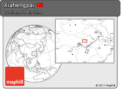 Blank Location Map of Xiahengpai