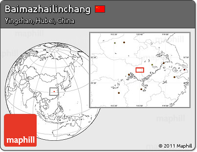 Blank Location Map of Baimazhailinchang