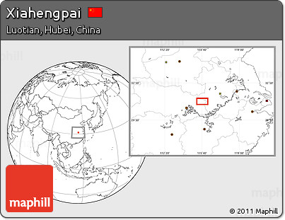 Blank Location Map of Xiahengpai