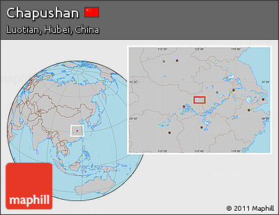 Gray Location Map of Chapushan