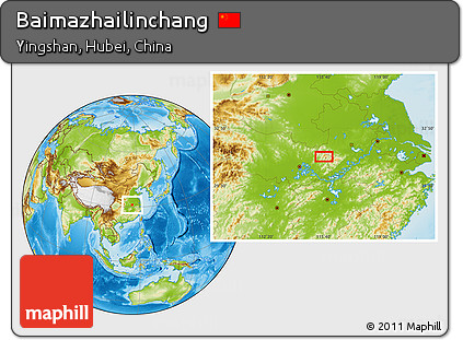 Physical Location Map of Baimazhailinchang
