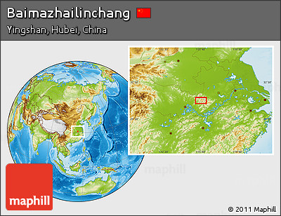 Physical Location Map of Baimazhailinchang