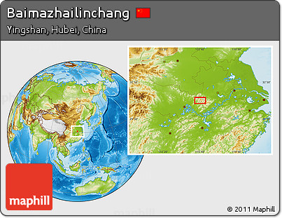 Physical Location Map of Baimazhailinchang