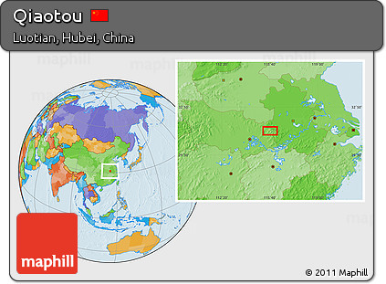 Political Location Map of Qiaotou