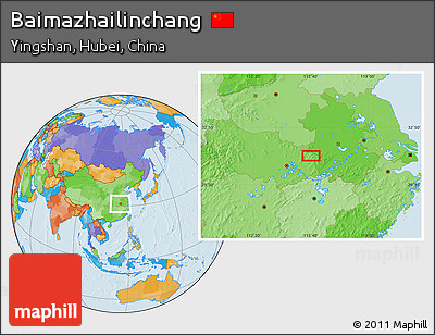 Political Location Map of Baimazhailinchang