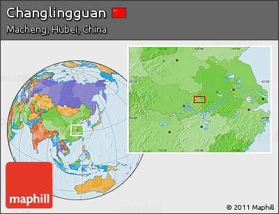 Political Location Map of Changlingguan