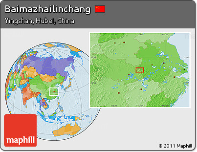 Political Location Map of Baimazhailinchang
