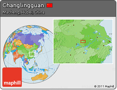 Political Location Map of Changlingguan