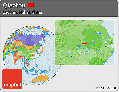 Political Location Map of Qiaotou