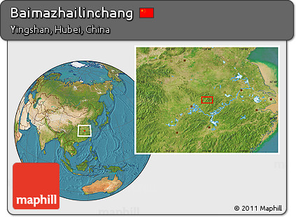 Satellite Location Map of Baimazhailinchang