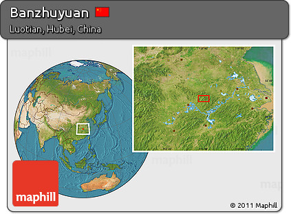 Satellite Location Map of Banzhuyuan