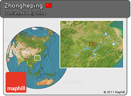Satellite Location Map of Zhongheping