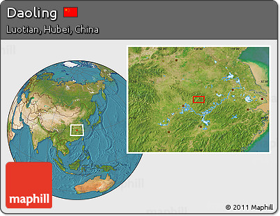 Satellite Location Map of Daoling