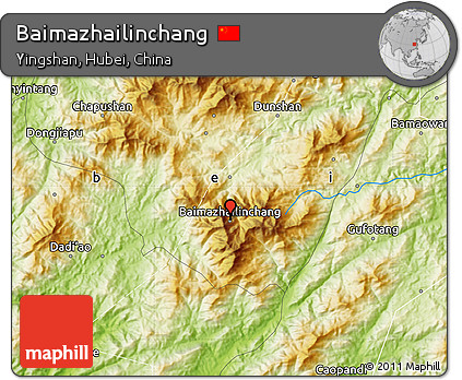 Physical Map of Baimazhailinchang