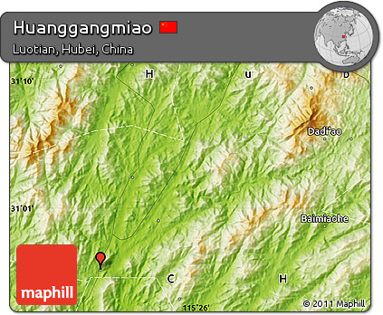 Physical Map of Huanggangmiao