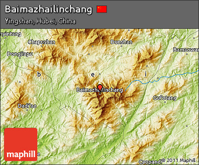 Physical Map of Baimazhailinchang
