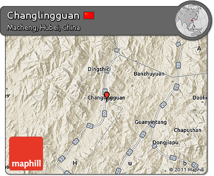 Shaded Relief Map of Changlingguan