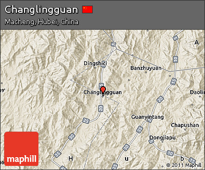 Shaded Relief Map of Changlingguan