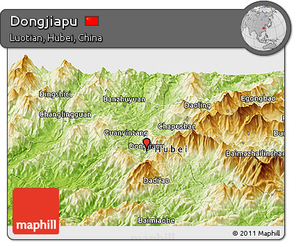 Physical Panoramic Map of Dongjiapu