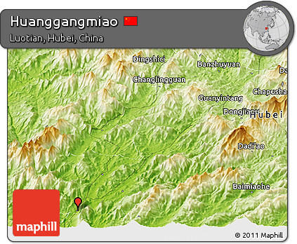 Physical Panoramic Map of Huanggangmiao