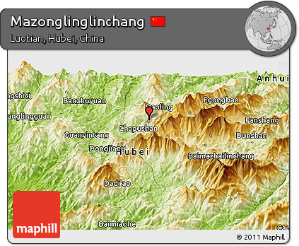 Physical Panoramic Map of Mazonglinglinchang