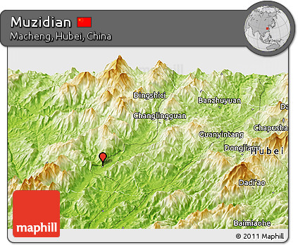 Physical Panoramic Map of Muzidian