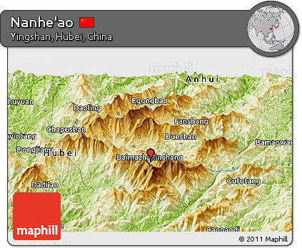 Physical Panoramic Map of Nanhe'ao