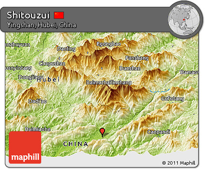 Physical Panoramic Map of Shitouzui