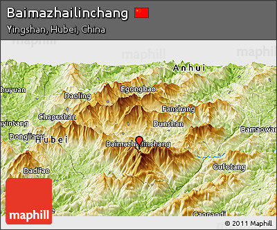 Physical Panoramic Map of Baimazhailinchang