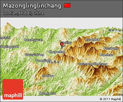 Physical Panoramic Map of Mazonglinglinchang