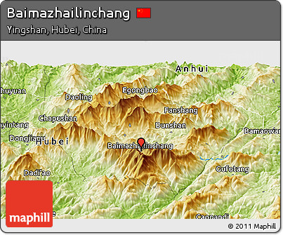 Physical Panoramic Map of Baimazhailinchang