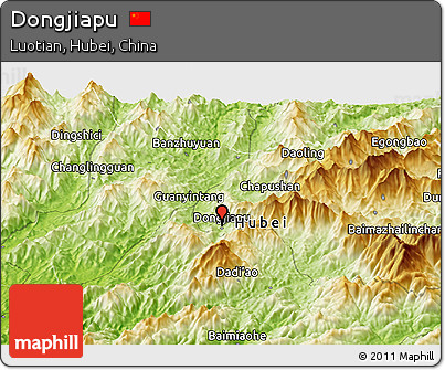 Physical Panoramic Map of Dongjiapu