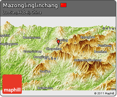 Physical Panoramic Map of Mazonglinglinchang