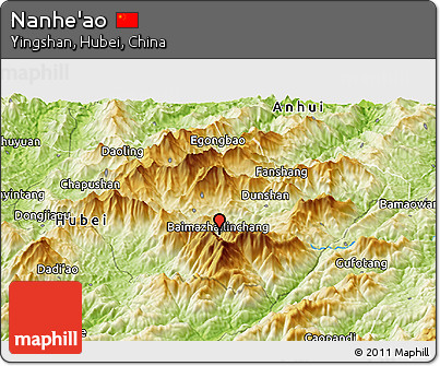 Physical Panoramic Map of Nanhe'ao
