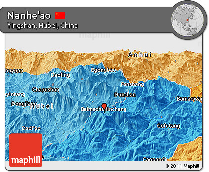Political Panoramic Map of Nanhe'ao