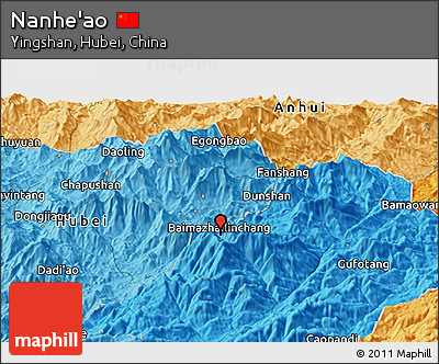 Political Panoramic Map of Nanhe'ao