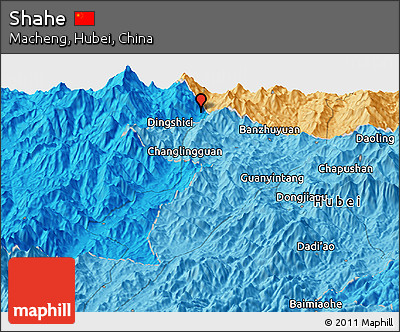 Political Panoramic Map of Shahe