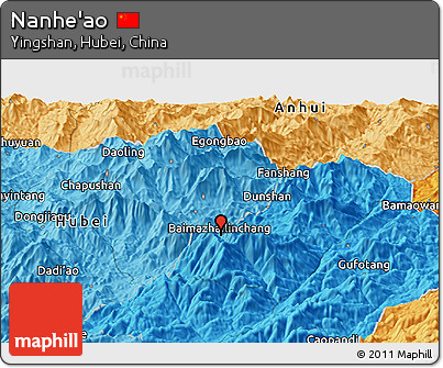 Political Panoramic Map of Nanhe'ao
