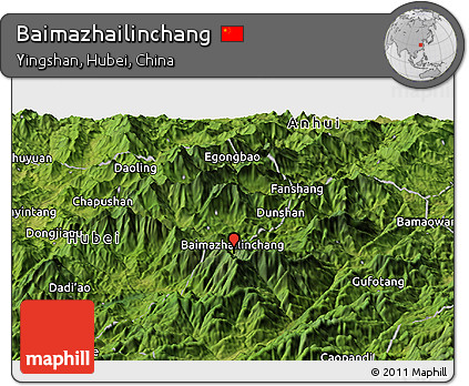 Satellite Panoramic Map of Baimazhailinchang