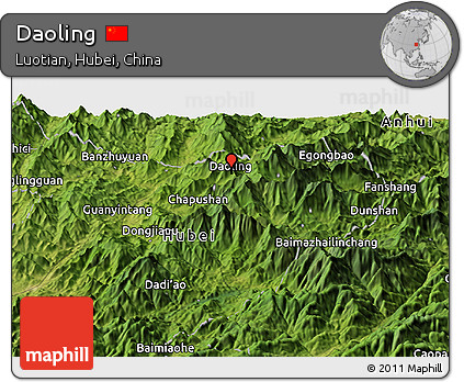 Satellite Panoramic Map of Daoling