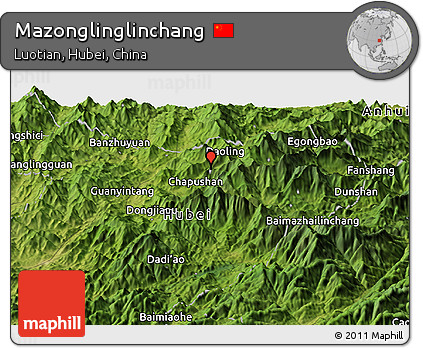 Satellite Panoramic Map of Mazonglinglinchang