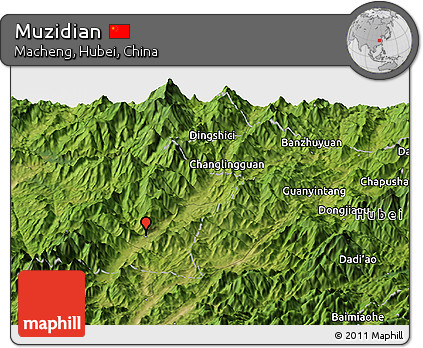 Satellite Panoramic Map of Muzidian