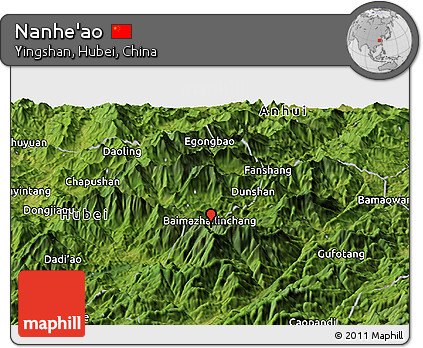 Satellite Panoramic Map of Nanhe'ao
