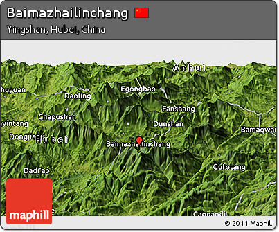 Satellite Panoramic Map of Baimazhailinchang